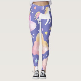 Färgfull regnbågsballong från Unicorn mönster för  Leggings
