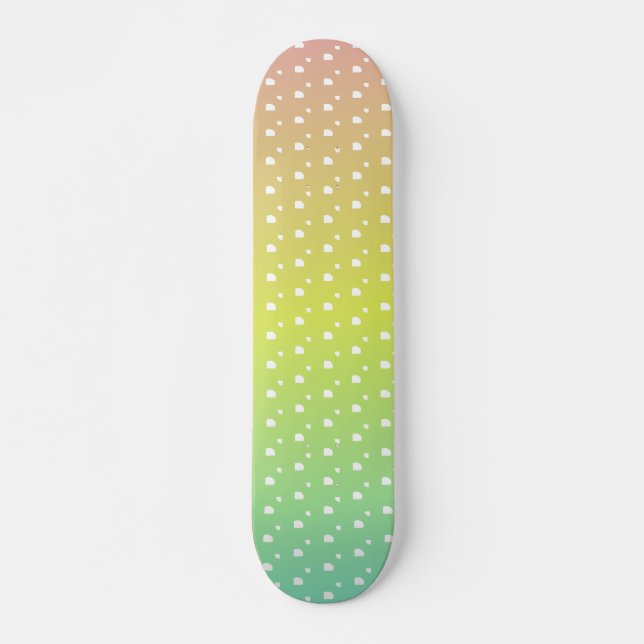 Färgfull regnbågskubbelgradient mini skateboard bräda 18,5 cm (Framsida)