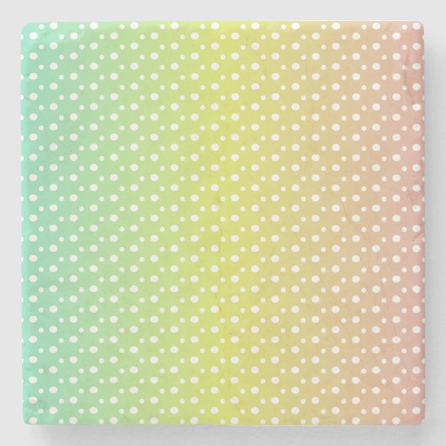 Färgfull regnbågskubbelgradient stenunderlägg (Framsidan)