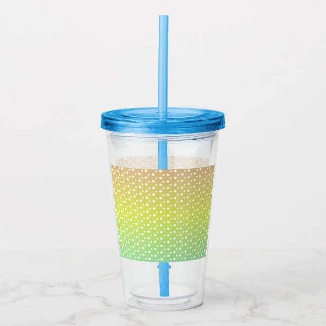 Färgfull regnbågskubbelgradient take away mugg (Framsida)