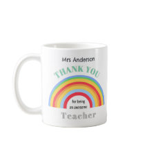 Färgfull regnbågslärares Tack Läraruppskattning