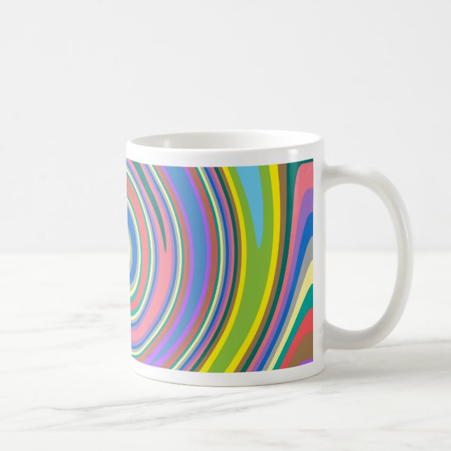Färgfull regnbågsnurra mönster kaffemugg (Höger)