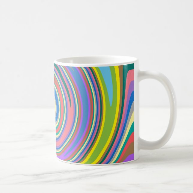 Färgfull regnbågsnurra mönster kaffemugg (Höger)