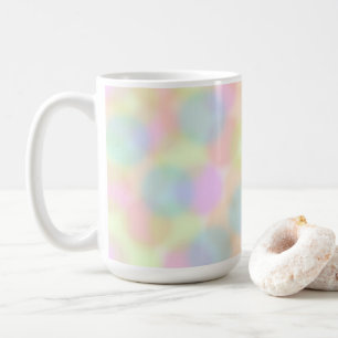Färgfull regnbågspastel Geometrisk cirkel Mönster Kaffemugg