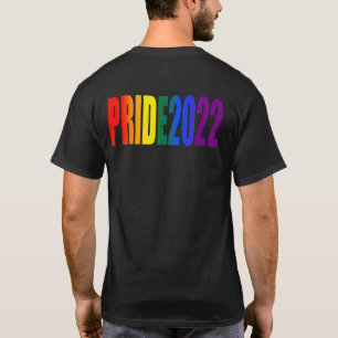 Färgfull regnbågstext LGBTQ Gay pride 2022 T-Shi T Shirt