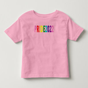 Färgfull regnbågstext LGBTQ Gay pride 2022 T Shirt