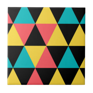 Färgfull, rekreativ geometrisk grafik mönster kakelplatta