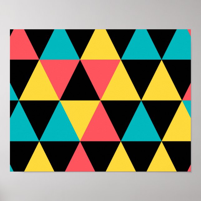 Färgfull, rekreativ geometrisk grafik mönster poster (Framsidan)
