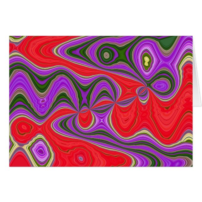 Färgfull Resa Hälsningskort (Framsidan Horizontal)