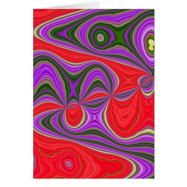 Färgfull Resa Hälsningskort (Framsidan)