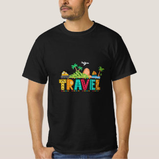 Färgfull RESA T-Shirt - Äventyr Awaits in ever