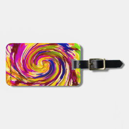 Färgfull resggningstagg bagagebricka