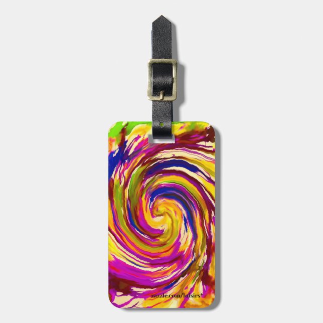 Färgfull resggningstagg bagagebricka (Vertikal Framsida)