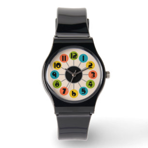 Färgfull Retro Atomic Mid Century Modern Armbandsur