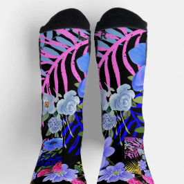 Färgfull Retro-Blommigt Fern Bontanical Foliage