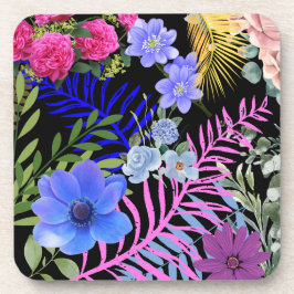 Färgfull Retro-Blommigt Fern Bontanical Foliage Underlägg