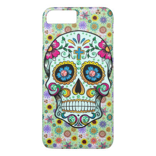 Färgfull Retro Blommigt Sugar Skull