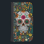 Färgfull Retro Blommigt Sugar Skull Galaxy S4 Plånboksfodral<br><div class="desc">Färglöst blommigt-sockerskalle.</div>