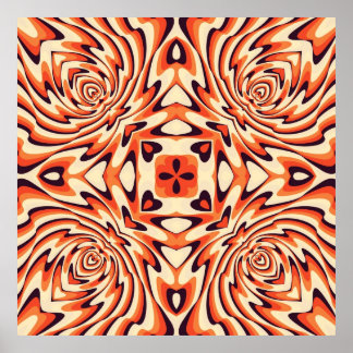 Färgfull Retro-Blommigt utan smak Poster