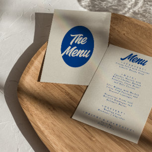 Färgfull Retro Bright-Funky Modern Middag Bröllop Meny