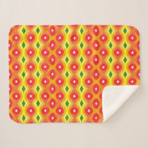 Färgfull retro diamant rand mönster