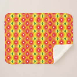 Färgfull retro diamant rand mönster