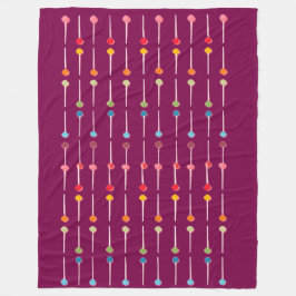 Färgfull Retro Dot Mönster Throw Bla Ull Blanke Fleecefilt