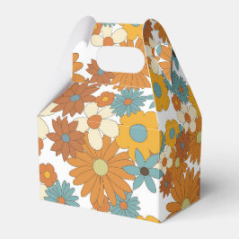 Färgfull retro Flower Mönster Presentaskar