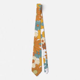 Färgfull retro Flower Mönster Slips