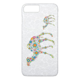 Färgfull Retro Flowers Camel White Background