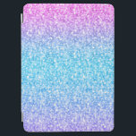 Färgfull retro Glitter och miniatyrdiagram iPad Air Skydd<br><div class="desc">Elegant,  enkel färglös reflektor glitter och gnistor. Rosa grönt och blå tonertoner glitter.</div>