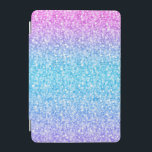 Färgfull retro Glitter och miniatyrdiagram iPad Mini Skydd<br><div class="desc">Elegant,  enkel färglös reflektor glitter och gnistor. Rosa grönt och blå tonertoner glitter.</div>