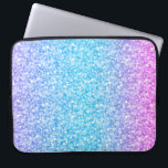 Färgfull retro Glitter och miniatyrdiagram Laptop Sleeve<br><div class="desc">Elegant,  enkel färglös reflektor glitter och gnistor. Rosa grönt och blå tonertoner glitter.</div>