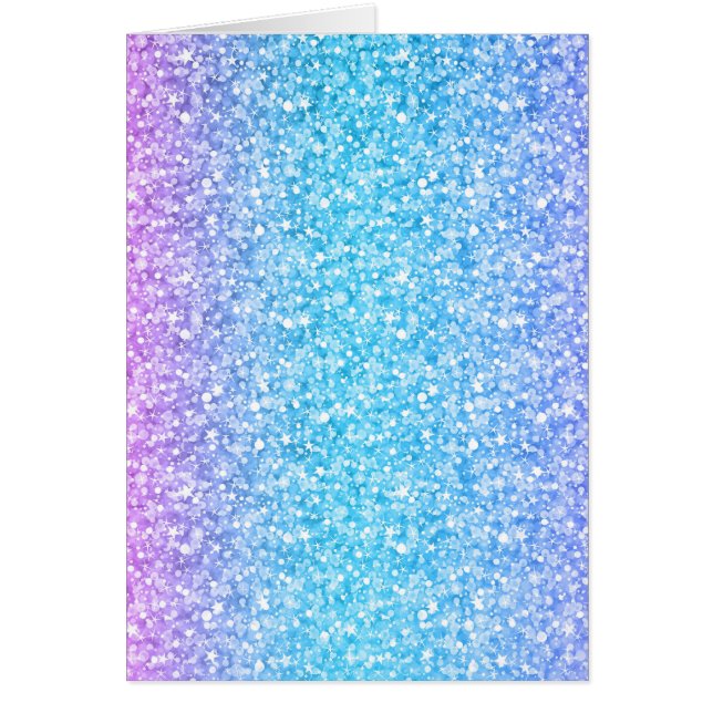 Färgfull retro Glitter och miniatyrdiagram OBS Kort (Framsidan)