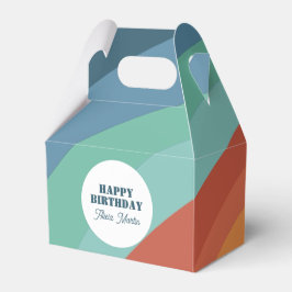 Färgfull Retro Groovy Rainbow Grattis på födelseda Presentaskar