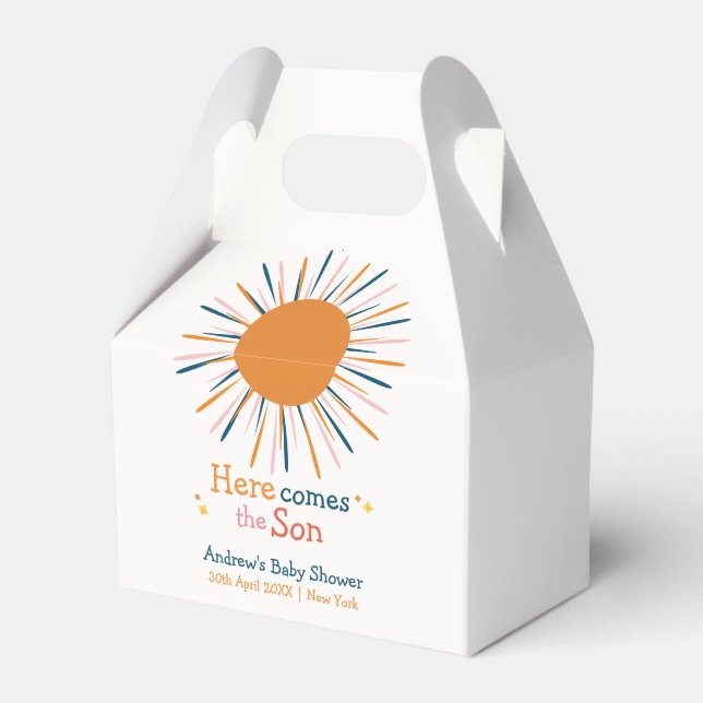 Färgfull retro här kommer barnskåran presentaskar (Framsidan Sidan)