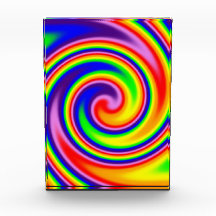 Färgfull Retro Hippie Spiral Rainbow Swirl