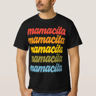 Färgfull Retro Mamacita-design T Shirt