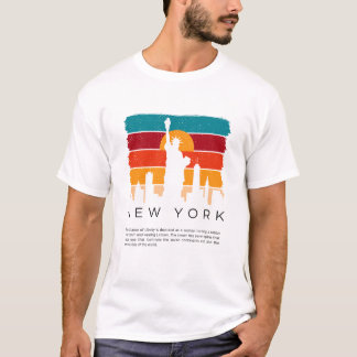 Färgfull Retro New York T Shirt