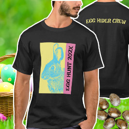 Färgfull Retro Officiell Egg Hunt Crew Påsk T Shirt
