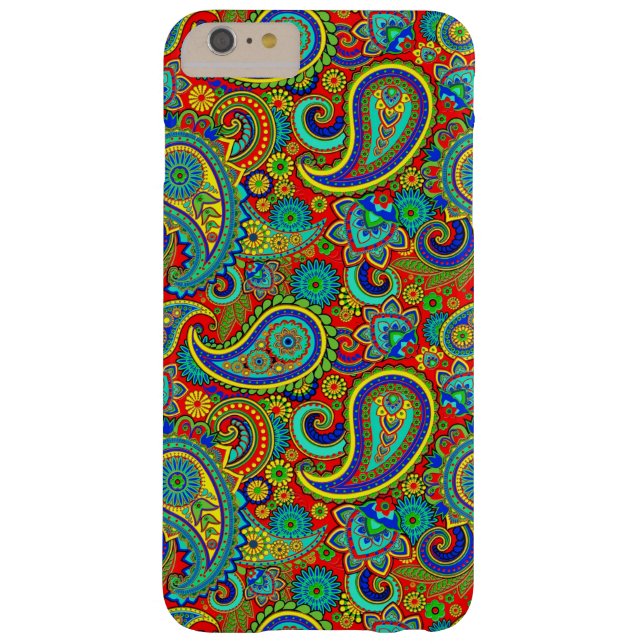 Färgfull Retro Paisley Case-Mate iPhone Skal (Baksidan)