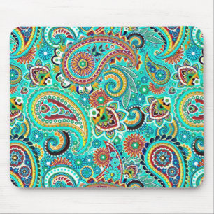 Färgfull Retro Paisley Musmatta