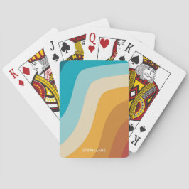 Färgfull retro Rainbow Vinkarare Personlig Casinokort