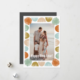 Färgfull Retro Ram-foto Julkort