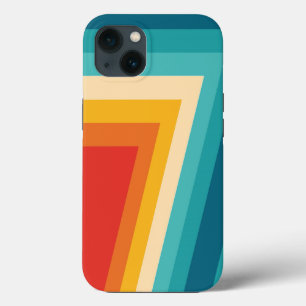 Färgfull Retro Rand -    70s 80s-design 