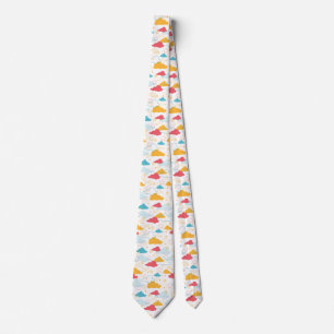 Färgfull Retro Starry Himlar Art Mönster Slips