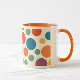 Färgfull Retro Stil Polka-punkt Mugg