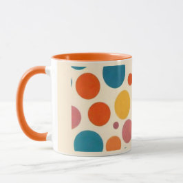 Färgfull Retro Stil Polka-punkt Mugg