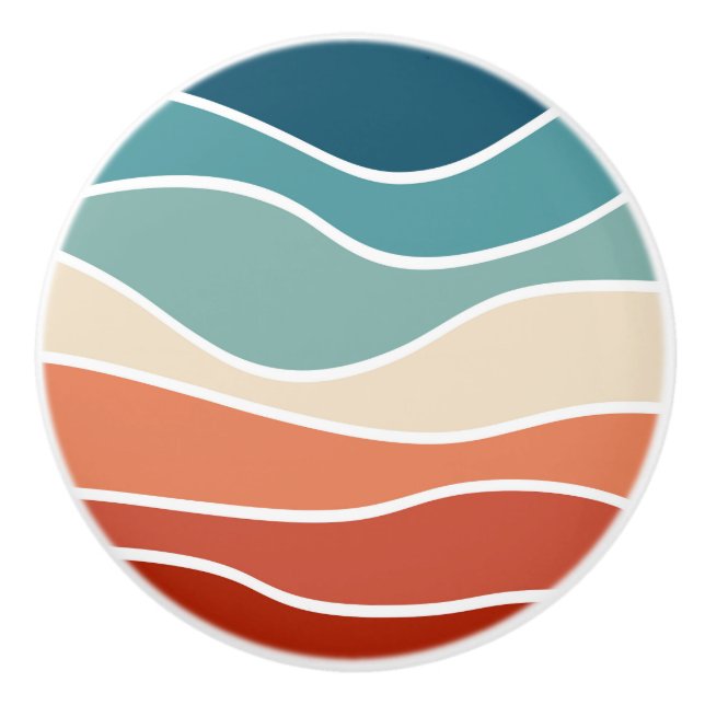 Färgfull retro stil vinkarare knopp (Framsidan)