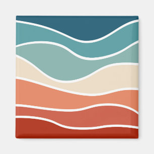 Färgfull retro stil vinkarare magnet